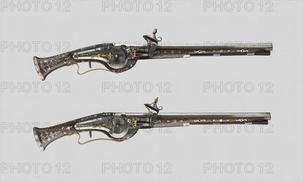 Pair of Wheellock Pistols, Rhineland, 1620/30. Creator: Unknown.