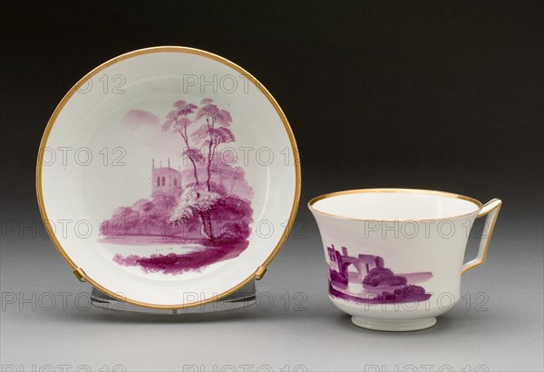 Cup and Saucer, Burslem, c. 1820. Creator: Wedgwood.