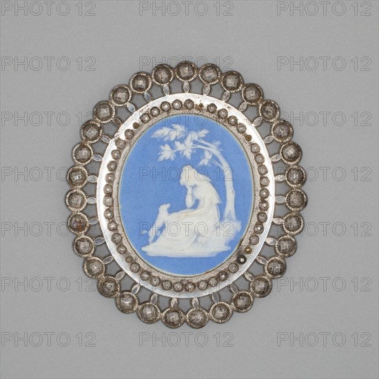 Medallion with Woman and Dog, Burslem, Late 18th century. Creator: Wedgwood.