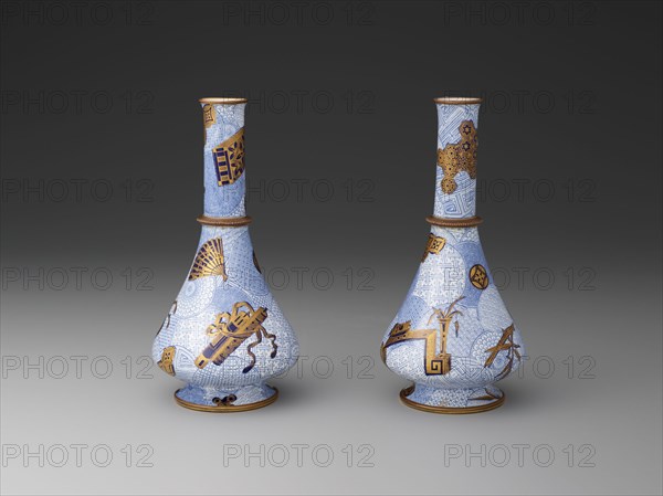 Pair of Bottles, Worcester, 1878. Creator: Royal Worcester.