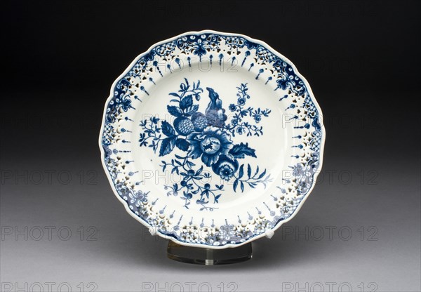 Plate, Worcester, c. 1770/75. Creator: Royal Worcester.