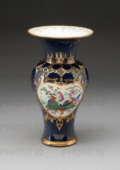 Vase (part of a pair), Worcester, c. 1770. Creator: Royal Worcester.