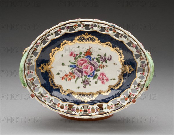 Basket, Worcester, c. 1770. Creator: Royal Worcester.