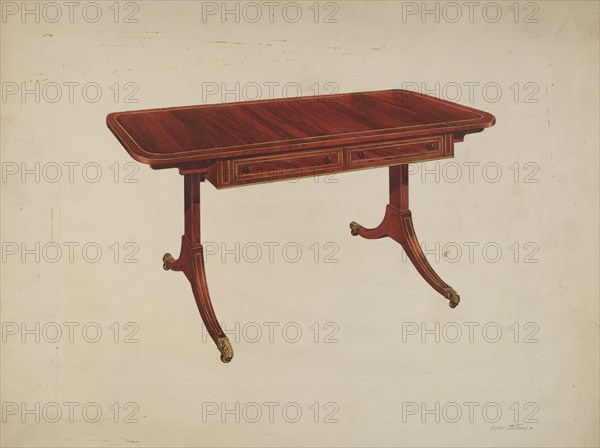 Table, c. 1938. Creator: Arthur Matthews.