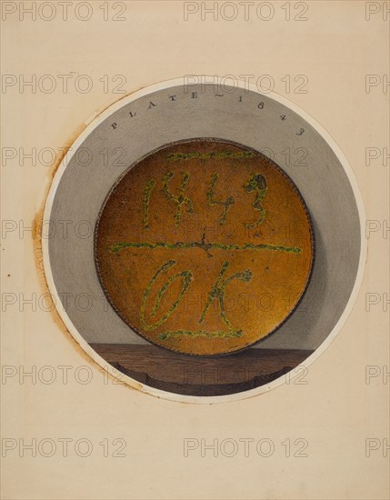 Pie Plate, c. 1938. Creator: John Matulis.