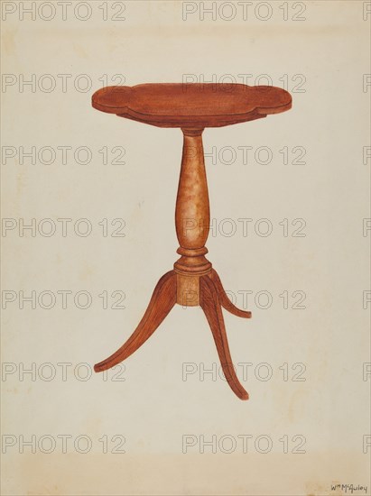 Tip-table or Cant-table, 1937. Creator: William McAuley.