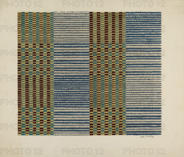 Coverlet, c. 1939. Creator: Merkley, Arthur G..