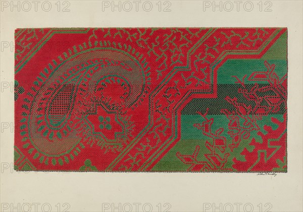 Carpet, c. 1940. Creator: Merkley, Arthur G..