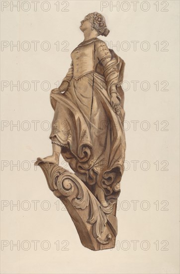 Figurehead: Woman, 1935/1942. Creator: Elizabeth Moutal.