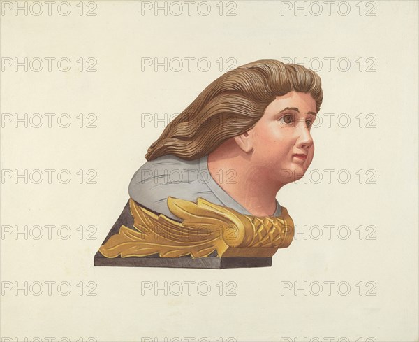 Figurehead from Schooner "Packet", 1935/1942. Creator: Elizabeth Moutal.