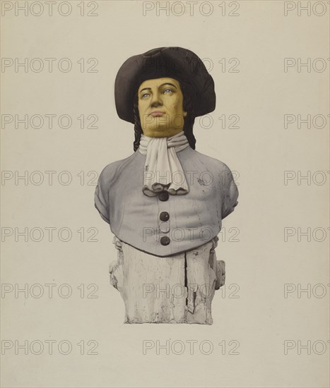 Figurehead: "Quaker", c. 1939. Creator: Elizabeth Moutal.