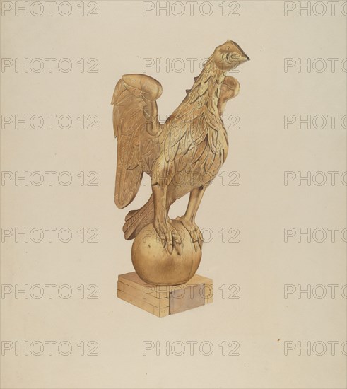 Golden Eagle Gatepost, c. 1938. Creator: Henry Murphy.