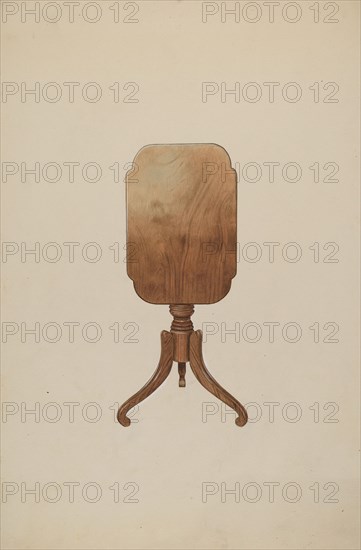 Tilt Top Table, 1937. Creator: Henry Murphy.