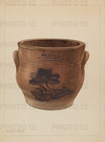 Crock, c. 1937. Creator: Jessica Price.