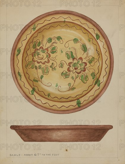 Pa. German Dish, c. 1936. Creator: Jessica Price.