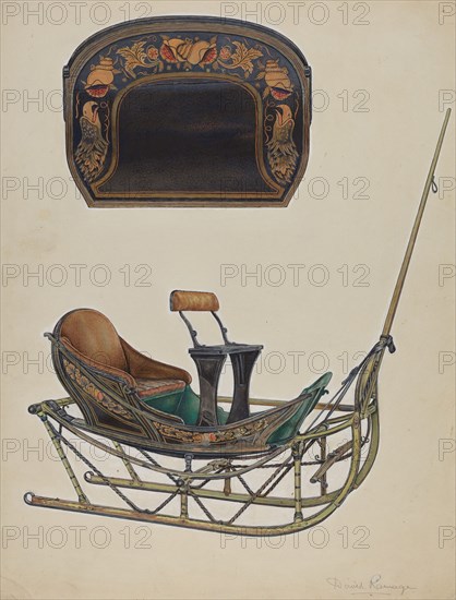 Sleigh, 1935/1942. Creator: David Ramage.