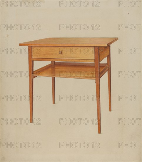 Shaker Table, 1937. Creator: Winslow Rich.