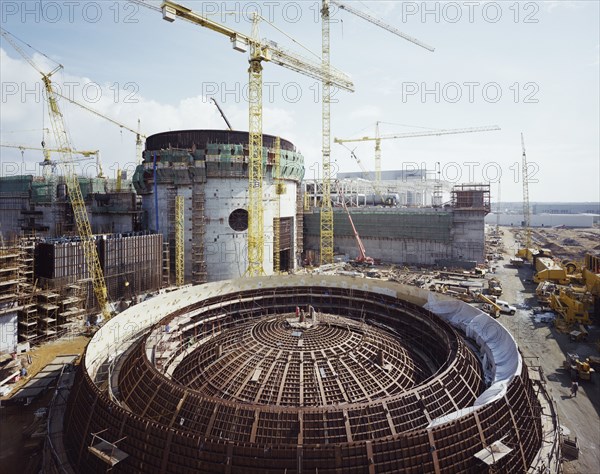 Sizewell 'B' Power Station, Leiston, Suffolk Coast, Suffolk, 24/04/1991. Creator: John Laing plc.