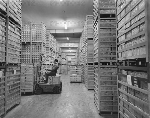 Wall's Ice Cream Factory, Gloucester, Gloucestershire, 07/12/1960. Creator: John Laing plc.