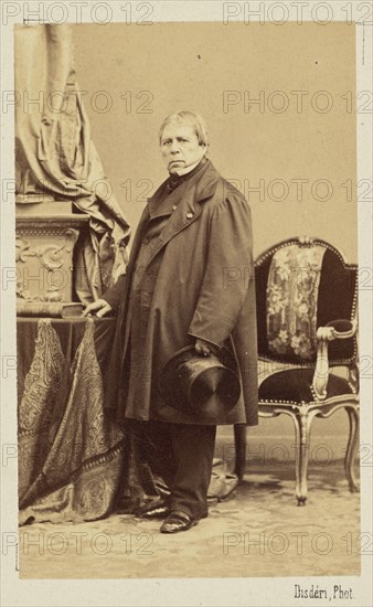 Jean-Auguste-Dominique Ingres, ca 1860. Creator: Disdéri, André Adolphe-Eugène (1819-1889).