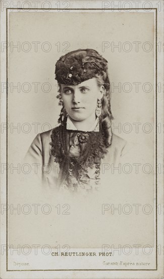 Portrait of Christine Nilsson (1843-1921). Creator: Photo studio Reutlinger, Paris  .