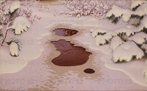 Spring in Winter. Creator: Fjaestad, Gustaf (1868-1948).