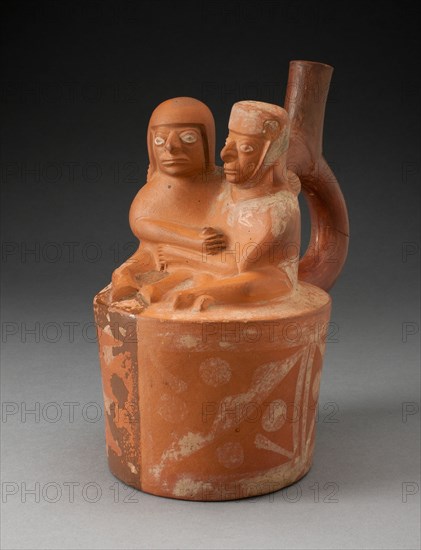 Handle Spout Vessel Depicting A Couple In An Erotic Embrace 100 Bc A 