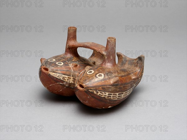 Bridge Vessel in the Form of a Pair of Interlocked Fish, 180 B.C./A.D. 500. Creator: Unknown.