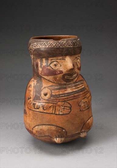 Beaker in the Form of a Seated Female with Tatoos and Body Paint, 180 B.C./A.D. 500. Creator: Unknown.