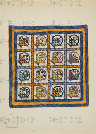 Bedspread, 1936. Creator: Irene Schaefer.