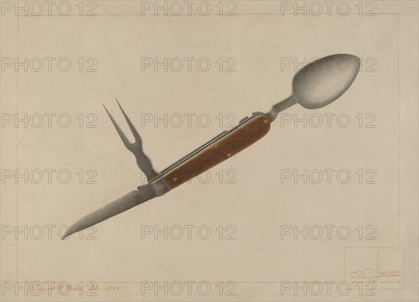 Officer's Mess Knife, c. 1938. Creator: Vincent P. Rosel.