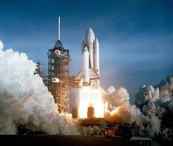 First Space Shuttle Mission launches, Florida, USA, April 12, 1981. Creator: NASA.