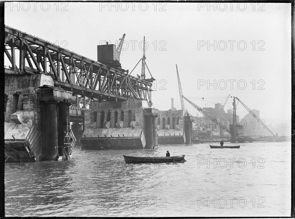 Demolition of Waterloo Bridge, Lambeth, Greater London Authority, 1936. Creator: Charles William  Prickett.