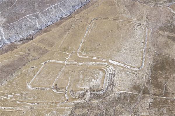 Roman fort, fortlets, camps and a medieval settlement and chapel, Chew Green, Northumberland, 2015. Creator: Historic England.