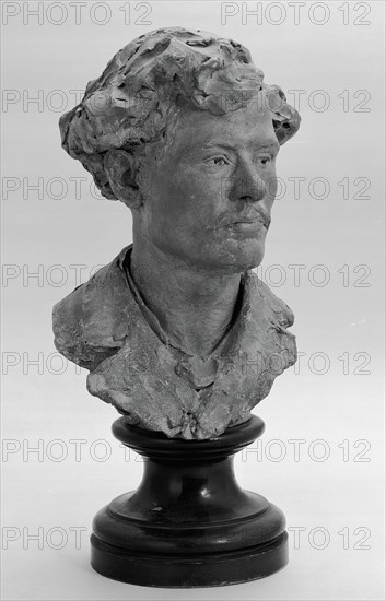 Bust of a Young Man, 1870/75. Creator: Jean Alexandre Joseph Falguiere.