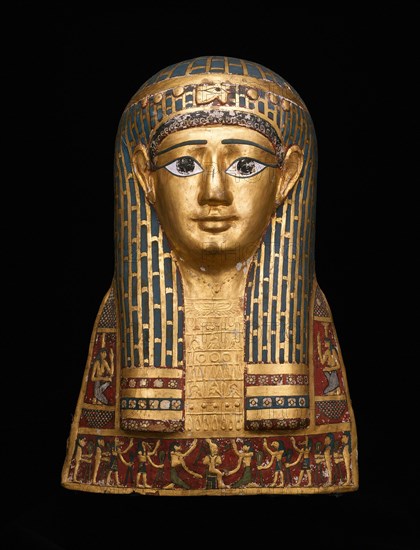 Mummy Mask, Egypt, Late Ptolemaic Period-early Roman Period, 1st century BCE. Creator: Unknown.