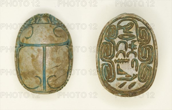 Scarab: Title (Greatest of the Tens of Upper Egypt) and Personal Name, Egypt, Middle Kingdom... Creator: Unknown.