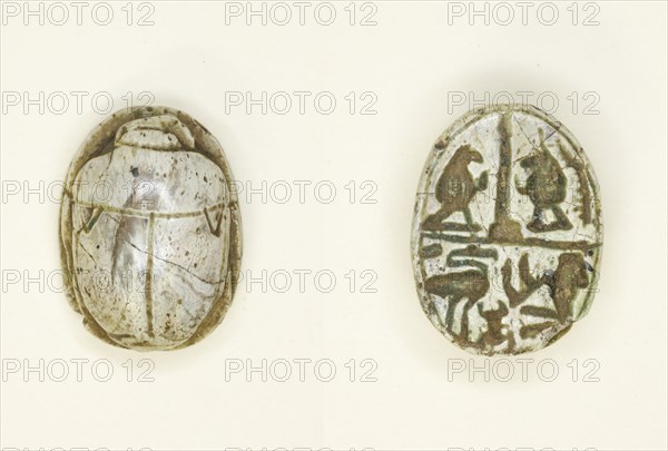 Scarab: Gods and Hieroglyphs, Egypt, New Kingdom-Late Period, Dynasties 18-26 (about 1550-525 BCE). Creator: Unknown.