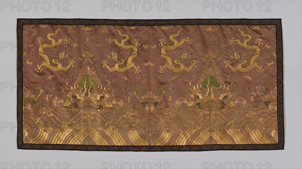 Panel (Dress Fabric), China, 1880/90, Qing dynasty(1644-1911). Creator: Unknown.