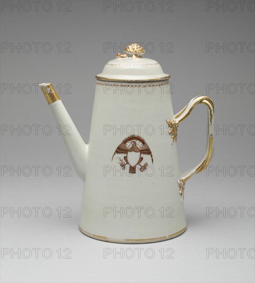 Coffee Pot with Cover, c. 1795. Creator: Unknown.