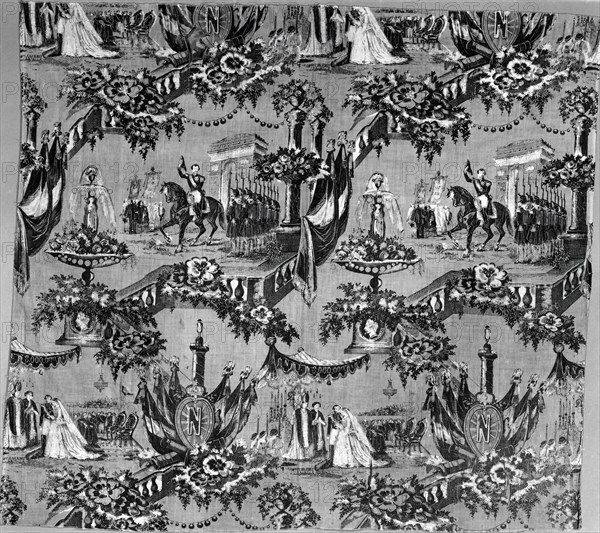 Marriage of Eugenie and Napoleon III (Furnishing Fabric), France, c. 1853/55.