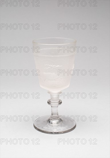 Westward Ho!/Pioneer pattern goblet (one of a set of four), c. 1876.