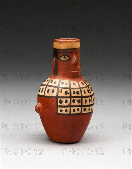 Miniature Jar in the Form of a Figure Wearing a Tunic, A.D. 600/1000.