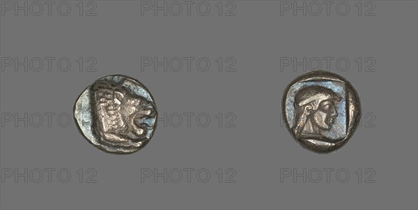 Drachm (Coin) Depicting Lion, 500-480 BCE.