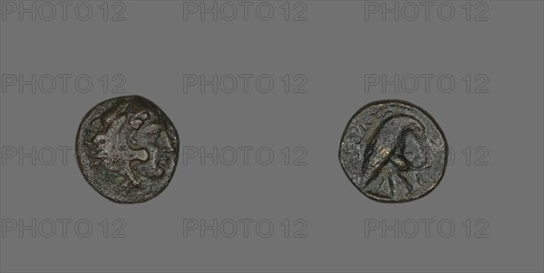 Coin Depicting the Hero Herakles, 381-369 BCE, issued by Amyntas III.
