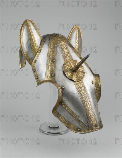 Shaffron, Steel with gilding, c. 1575. Creator: Unknown.