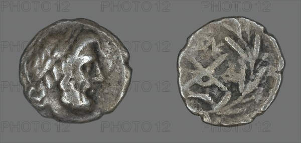 Hemidrachm (Coin) Depicting the God Zeus Amarios, 280-146 BCE. Creator: Unknown.