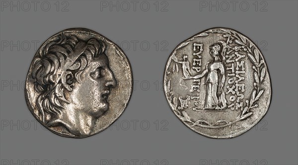 Tetradrachm (Coin) Portraying King Antiochus VII Euergetes Sidetes, 138-129 BCE. Creator: Unknown.