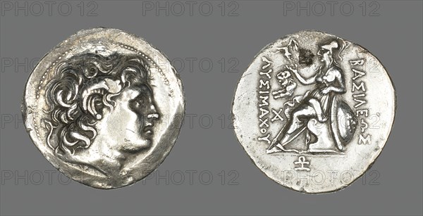 Tetradrachm (Coin) Portraying Alexander the Great, 297-281 BCE, issued by King Lysimachus..., (306-2 Creator: Unknown.