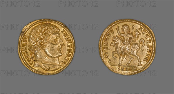 Solidus (Coin) Portraying Emperor Constantine I, Late 324-early 325 AD. Creator: Unknown.